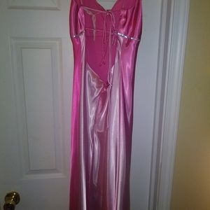 Spaghetti strap evening dress